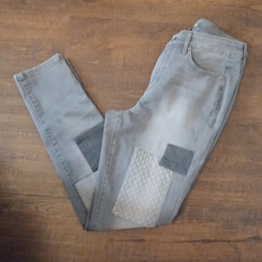 Martha Stewart Gray Patchwork Jean - image 2
